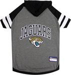 Pets First NFL Jacksonville Jaguars Hoodie for Dogs & Cats. | NFL Football Licensed Dog Hoody Tee Shirt, Small| Sports Hoody T-Shirt for Pets | Licensed Sporty Dog Shirt