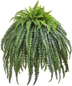 Nearly Natural 56in. Giant Boston Fern Artificial Plant in Cement Bowl