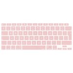 MOSISO Keyboard Cover Only Compatible with MacBook Air 13 inch 2022 2021 2020 M1 A2337 A2179 Retina Display with Touch ID Backlit Magic Keyboard, Waterproof Protective Silicone Skin, Rose Quartz