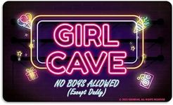 GEEKBEAR Girl Cave Sign - Made with Premium Acrylic - A Cute & Educational Addition to Any Little Girl's Room (Neon Style) - Discontinued Soon