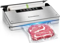 Bonsenkitchen Vacuum Sealer Machine, Powerful Stainless Steel Food Sealer with 5 Modes, Built-in Cutter & Bag Storage,Globefish Technology for High-Speed Continuous Working, Include 1 Bag Roll