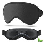 ZQQO Ultra-Thin & Lightweight Sleep Mask for Men, Women – 10mm Deep Eye Socket Blackout Sleeping Mask with Adjustable, Breathable Travel Eye Mask for Eyelash Extensions, Nap & Night Use Blindfold