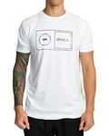 RVCA Men's Sport Balance Box Short Sleeve Crew Neck Shirt, White, Medium