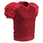 Champro Adult Stretch Polyester Practice Football Jersey, Scarlet, Medium