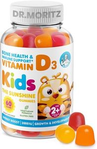 Vitamin D Gummies for Kids & Adults 2000 IU - High-Absorption Natural Vitamin D3 Chewable Gummy Supplements 1000IU - Vegetarian Gelatin-Free Immune Support Vitamins for Children (60 Count)
