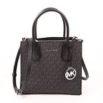 Michael Kors MERCER MEDIUM MESSENGER CROSSBODY SATCHEL BAG BLACK SIGNATURE