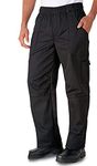 Unisex Baggy Style Men women Chef Cook Pants Trouser with Draw String for Food Service, Bakers and Culinary Professional (Medium) Black