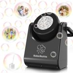 Bubble Machine, Portable Automatic Bubble Machine for Kids, Parties, 18000+ Bubbles Per Minute Bubble Blower, Bubble Maker Toys Gifts for Kids, Outdoor, Party & Wedding - Black