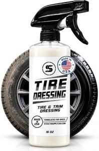Tire Dressing Spray, Deep Black Finish, No Sling Tire Shine, 16 oz