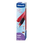 Pelikan 814799 Twist Nib Fountain Pen, M Fiery Red, Includes 1 Cartridge, Pack of 1