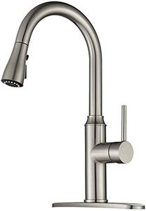 Arofa Kitchen Faucet with Pull Down Sprayer - Brushed Nickel Kitchen Sink Faucets 1/3 Hole Single Handle High Arc Stainless Steel Commercial Modern Faucet A01LY