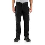 Carhartt Men's Rugged Flex Relaxed Fit Ripstop Cargo Work Pant, Black, 32W x 32L