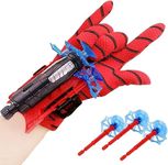 STOCKCLUB Spider Web Shooters Toy For Kids Fans, Hero Launcher Wrist Toy Set, Heroic Web Shooting Action, Sticky Wall Soft Bomb Funny Children's Educational Toys [Pack Of 1], Red