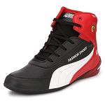 Fashion Leatherette Red Black Trendy Lace Ups Running Casual Shoes Sneakers Shoe Island for Men (BAB5015-AZ), Size 8 UK/India