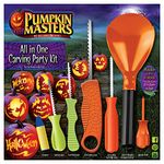 Pumpkin Masters Premium Carving All-in-One Party Kit – Large Handled Tools and Patterns for Ultimate Halloween Pumpkin Carving Experience