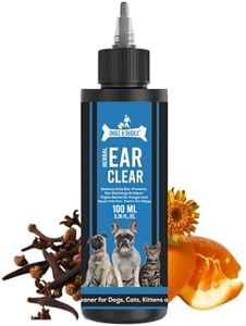 Dogz & Dudez Herbal Ear Cleaner for Dogs & Cats 100ml | Relieves Itchy Ear, Head Shaking, Prevents Ear Discharge & Odour, Fights Bacterial, Fungal and Yeast Infection, Treats Ear Mites | Ph Balanced