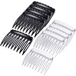 24pcs Hair Side Combs Plastic Small 5cm French Teeth Hair Clip Comb DIY Bridal Wedding Accessories Veil Comb for Women Girls Fine Hair and Most Hairstyles