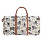 Signare Tapestry Large Duffel Bag Overnight Bags Weekend Bag for Women (Spring Lamb, BHOLD-SPLM)