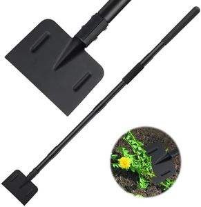 Multifunctional Garden Cleaning Shovel, Heavy Duty Steel Flat Shovel with 67" Adjustable Handle, Gardening Scraper Shovel, Outdoor Spade Tool for Weeding, Lawn Edging, Digging, Ice Removal