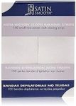 Satin Smooth Non-woven Cloth Wax Strips - Small, Pre-cut, Epilating Strips for Body & Facial Hair Removal, Waxing Strips, 100 ct, 1-pack