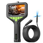 Z34 Triple Lens Inspection Camera with 32.8FT Semi-Rigid Cable, ILIHOME 4.3" IPS Screen Endoscope Camera with Lights, 1080P Industrial Borescope, Waterproof Drain Pipe Sewer Camera