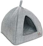 Pet Tent-Soft Bed for Dog and Cat by Best Pet Supplies - Gray Linen, 19" x 19" x H:19"