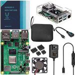 Vilros Basic Starter Kit for Raspberry Pi 4 with Fan Cooled ABS Case Includes Raspberry Pi 4 Board and 7 Accessories (2GB, Clear Transparent Case)