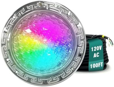 Replacement for Pentair IntelliBrite 5G Color LED Pool Light, for Inground Pool -10 Inch Underwater Light Fixture, AC120V with 100ft Cord - Swimming Pool Light Fixture, Lifetime Replacement Program