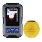 Fish Finder Wireless Sonar Sensor 125kHz Frequency 45 Meters / 147 Feet Depth Alarm Function and Large LCD Display