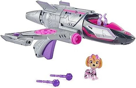 PAW Patrol: The Mighty Movie, Transforming Rescue Jet with Skye Mighty Pups Action Figure, Lights and Sounds, Kids Toys for Boys & Girls 3+