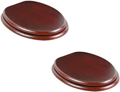 Renovators Supply Manufacturing Wooden Toilet Seat Elongated Toilet Seats For Standard Toilets, Cherry Finish Wooden Toilet Seat Pack Of 2