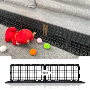 MAINTEEE 16 PCS Under Couch Blockers for Bed Couch Furniture Underneath Stop from Getting Under The Sofa (Black-16pcs)