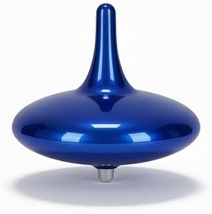 Hautech Spinning Top - 4-Hour Continuous Spin, Illuminating Desktop Art Piece, (ABS Plastic, Royal Blue)