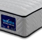 BEDZONLINE Affordable Hydro Sprung Mattress – UK Single | 190 x 90 x 16.5 cm | Low Budget Price Comfort | Breathable, Hypoallergenic | For Kids, Uni Student, Renter, Guest Bed | Eco-Friendly Fibre
