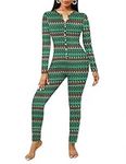 Ekouaer Women's Onesie Pajamas Bandage One Piece Bodysuit Sleep Romper Underwear Long Sleeve Jumpsuit Sleepwear XS-XXL