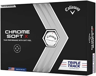 Callaway Golf 2022 Chrome Soft X Golf Balls, Triple Track, White, Large