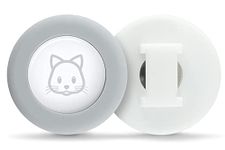 Sweet Baby Company Airtag Cat Collar Or Extra Small Dog Collar Holder 2 Pack,Fits Half Inch Collars For Pet,Compatible Apple Air Tag,Waterproof Gps Tracker Case Kitten Cats Dogs(White/Gray)