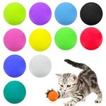 TIESOME Cat Toys Balls,12 Pcs Interactive Kitten Toys Cat Balls for Indoor Kittens Soft EVA Foam Interactive Cat Toy Sponge Play Ball Toy Outdoor Play Activity Chase Training