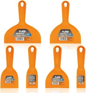 6 Pack Putty Knife 1.5" 2" 3" 4" 5" 6" Plastic Paint Scraper Tool Set Heavy Duty Drywall Repair kit,Flexible Spackle Knives with Hang Hole,Wall Putty for Spreader,Wallpaper,Mud,Plaster,Taping,Floor