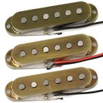 Ogdni Alnico 5 Strat Pickup Single Coil Pickups Guitar Neck/Middle/Bridge Pickup Cream for Strat Squier Electric Guitar(Bronze)