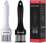 KUCCOON Meat Tenderizer Tool (2-Pack) Stainless Steel Needle Ultra Sharp 24 Blade Tenderizer Tool for Tenderizing Beef Chicken Steak Veal Pork