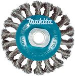 Makita 1 Piece - 4.5" Knotted Twist Wire Wheel Brush For 5"-9" Grinders - Heavy-Duty Conditioning For Metal - 4 1/2" x 5/8-Inch | 11 UNC