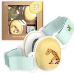 JunVox Fu 25dB Noise Cancelling Baby Earmuffs for 6+ Months CPC/CE/CE Certified, Ultra Lightweight & Adjustable - Protect Sleep on Airplanes, Concerts & Outdoor Trips - Must - Have Travel Gear