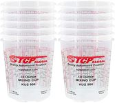 Custom Shop Box of 12 Each - 10 Ounce Paint Mixing Cups Cups Have calibrated Mixing ratios on Side of Cup Box of 12 Cups