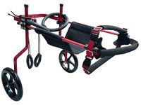 KAJILE Adjustable Dog Wheelchair,Pet Cart,Handicap Dog Weak Hind Legs Rehabilitation Training,Soft Harness,Easy Assemble,red,XL-1