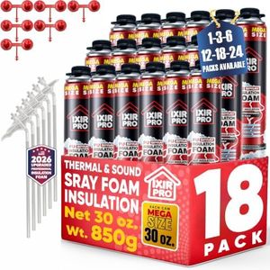 IXIRPRO FX900 Insulation Foam (18 x 30 oz / 850 g) Polyurethane Foam Insulation, Class A Insulation Foam, ASTM E84 Tested, Thermal and Acoustic Insulation, Fire and Smoke Resistant