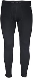 Carhartt Men's Force Midweight Classic Thermal Base Layer Pant, Black, Large