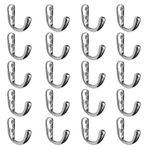 PROMIXO Cloth Hooks Single Pin Stainless Steel Hanger for Door, Bedroom, Bathroom, Wardrobes for Hanging Clothes Towel, Keys, Bags (Pack of 20)