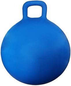 AppleRound Space Hopper Ball with Air Pump: 28in/70cm Diameter for Age 13 and Up, Kangaroo Bouncer, Hippity Hoppity Hop Ball for Teens and Adults, Plain Color (Blue)