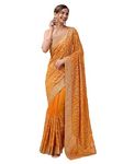 TRENDMALLS Women's Vichitra Silk Heavy Embroidery designer saree for women